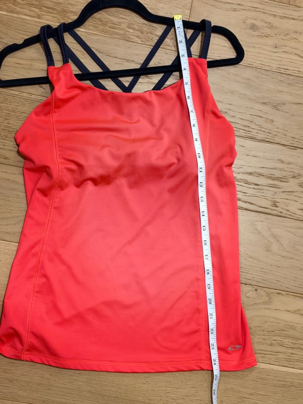 C9 by Champion Coral Tank with Contrast Black Strappy Back - Picture 3 of 7